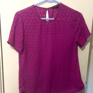 Banana Republic Purple Geometric Blouse
